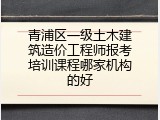 青浦区一级土木建筑造价工程师报考培训课程哪家机构的好