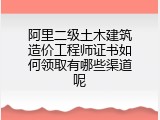 阿里二级土木建筑造价工程师证书如何领取有哪些渠道呢