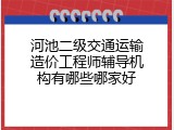 河池二级交通运输造价工程师辅导机构有哪些哪家好
