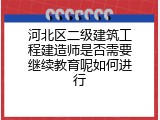 河北区二级建筑工程建造师是否需要继续教育呢如何进行