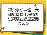 鄂尔多斯一级土木建筑造价工程师考试成绩在哪里查询怎么查