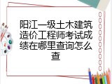 阳江一级土木建筑造价工程师考试成绩在哪里查询怎么查