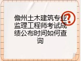 儋州土木建筑专业监理工程师考试成绩公布时间如何查询