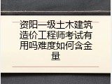 资阳一级土木建筑造价工程师考试有用吗难度如何含金量