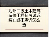 朔州二级土木建筑造价工程师考试成绩在哪里查询怎么查