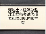 河池土木建筑总监理工程师考试代报名和培训机构哪里有
