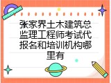 张家界土木建筑总监理工程师考试代报名和培训机构哪里有