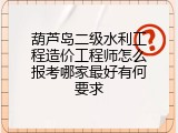 葫芦岛二级水利工程造价工程师怎么报考哪家最好有何要求