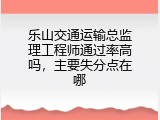 乐山交通运输总监理工程师通过率高吗，主要失分点在哪