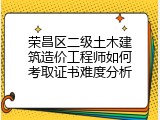 荣昌区二级土木建筑造价工程师如何考取证书难度分析