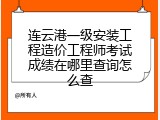 连云港一级安装工程造价工程师考试成绩在哪里查询怎么查