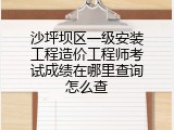 沙坪坝区一级安装工程造价工程师考试成绩在哪里查询怎么查