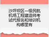 沙坪坝区一级民航机场工程建造师考试代报名和培训机构哪里有