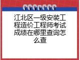 江北区一级安装工程造价工程师考试成绩在哪里查询怎么查