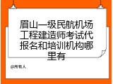 眉山一级民航机场工程建造师考试代报名和培训机构哪里有