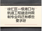 徐汇区一级港口与航道工程建造师限制专业吗还有哪些要求呀