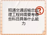 昭通交通运输总监理工程师需要考哪些科目具备什么能力