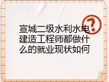 宣城二级水利水电建造工程师都做什么的就业现状如何