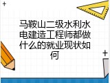 马鞍山二级水利水电建造工程师都做什么的就业现状如何