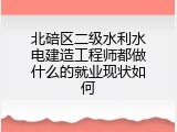 北碚区二级水利水电建造工程师都做什么的就业现状如何
