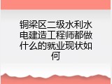 铜梁区二级水利水电建造工程师都做什么的就业现状如何
