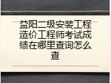 益阳二级安装工程造价工程师考试成绩在哪里查询怎么查