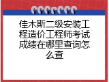 佳木斯二级安装工程造价工程师考试成绩在哪里查询怎么查