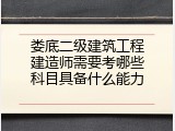娄底二级建筑工程建造师需要考哪些科目具备什么能力