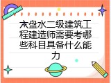 六盘水二级建筑工程建造师需要考哪些科目具备什么能力