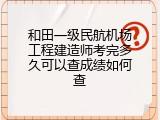 和田一级民航机场工程建造师考完多久可以查成绩如何查