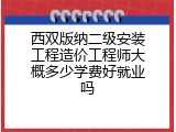 西双版纳二级安装工程造价工程师大概多少学费好就业吗