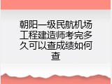 朝阳一级民航机场工程建造师考完多久可以查成绩如何查