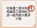 吐鲁番二级水利水电建造工程师的工资一般月薪大概多少钱