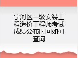 宁河区一级安装工程造价工程师考试成绩公布时间如何查询