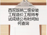 西双版纳二级安装工程造价工程师考试成绩公布时间如何查询