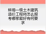 蚌埠一级土木建筑造价工程师怎么报考哪家最好有何要求