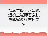盐城二级土木建筑造价工程师怎么报考哪家最好有何要求