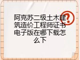 阿克苏二级土木建筑造价工程师证书电子版在哪下载怎么下