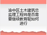 渝中区土木建筑总监理工程师是否需要继续教育呢如何进行