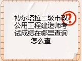 博尔塔拉二级市政公用工程建造师考试成绩在哪里查询怎么查