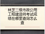 林芝二级市政公用工程建造师考试成绩在哪里查询怎么查