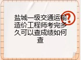 盐城一级交通运输造价工程师考完多久可以查成绩如何查